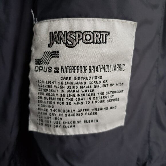 Vintage JanSport 80s 90s blue ski hiking rain windbreaker nylon jacket - Picture 11 of 14